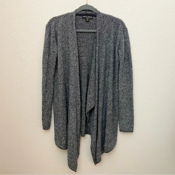 Barefoot Dreams Drape Front Calypso Blue Gray Wrap Sweater Size Small/Medium 436 - Picture 3 of 6